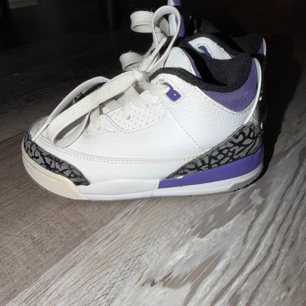Jordan 3 white and purple